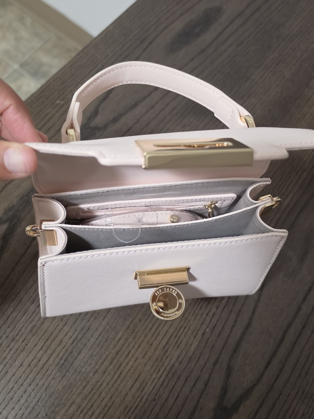 Ted Baker Pink Top-Handle Crossbody Bag - Picture 2 of 4
